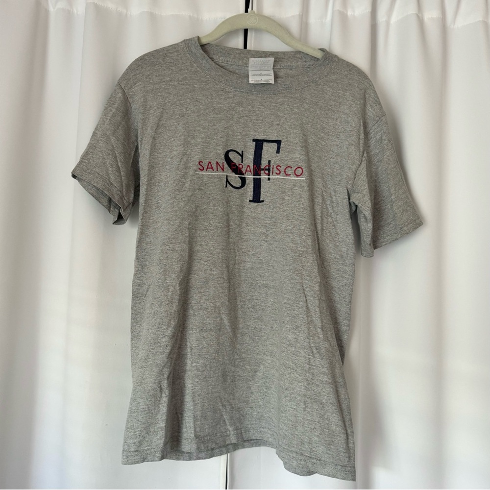 Gray San Francisco Cotton Unisex T-Shirt Size Small